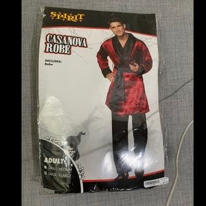 Casanova robe- playboy men’s red robe costume L/XL
